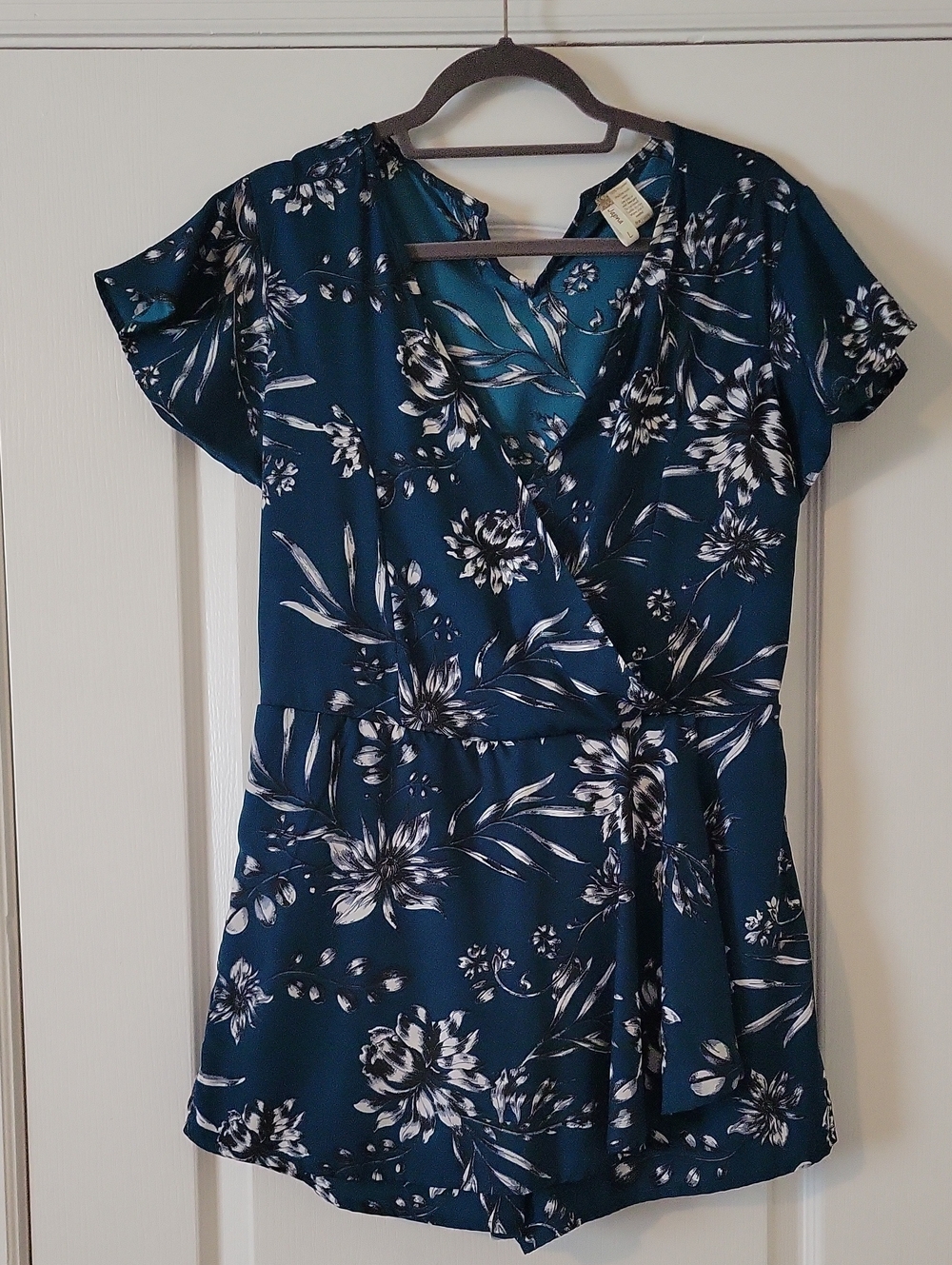 Japna Floral Forrest Green Wrap Romper